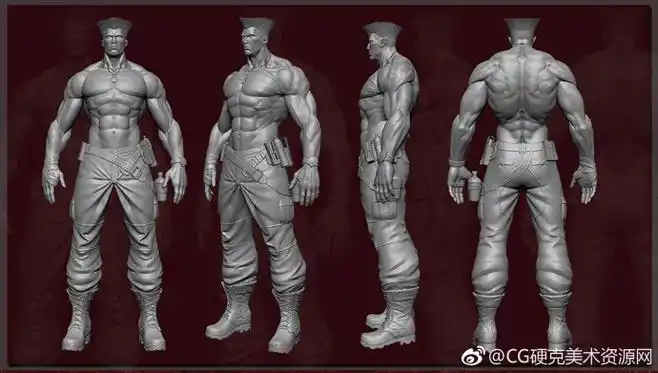 发点男性人体结构高模参考这种建模大神概括完的肌肉作参考真的是在