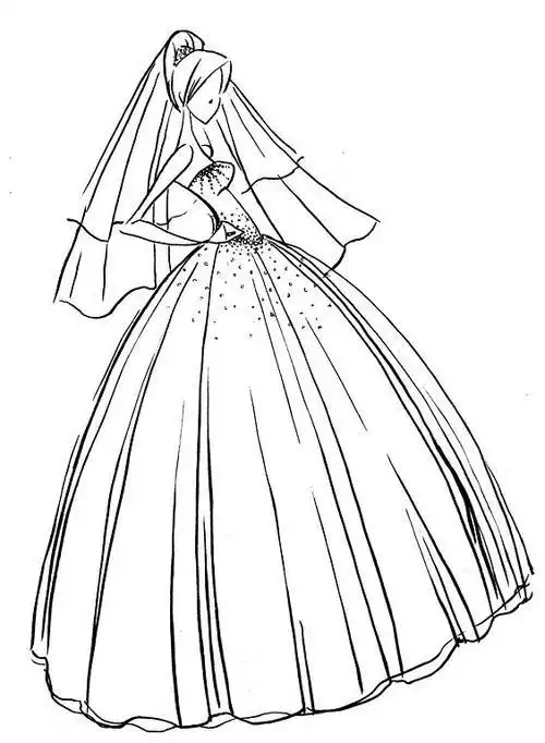 婚纱梦漫画简笔画