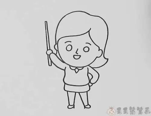 老师简笔画老师的简单画法