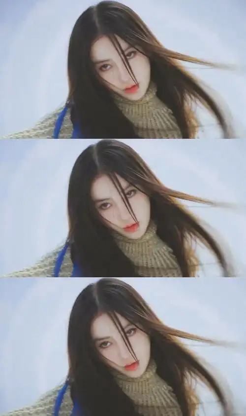 angelababy蓝发挑染造型