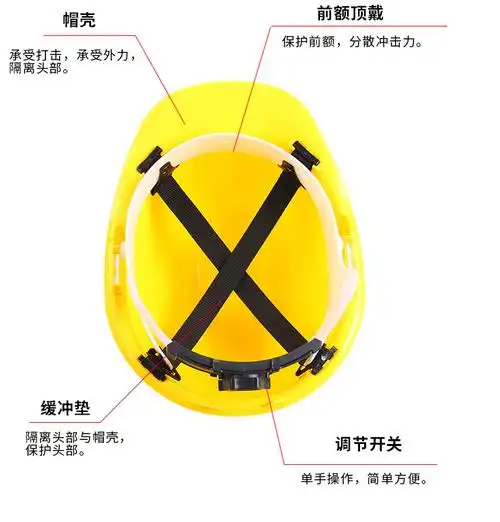 厂家直销 abs安全帽透气型v型安全帽劳保工作帽防护头盔