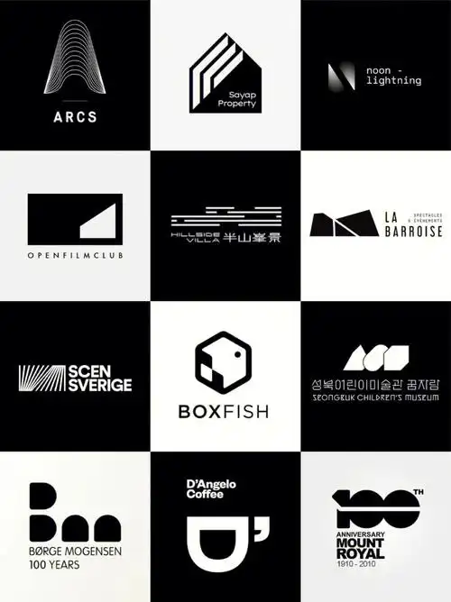 logo设计简约高端大气几何元素logo设计