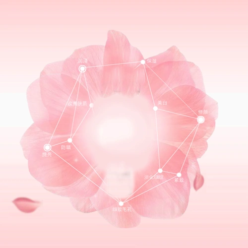 粉色清新简约护肤品背景