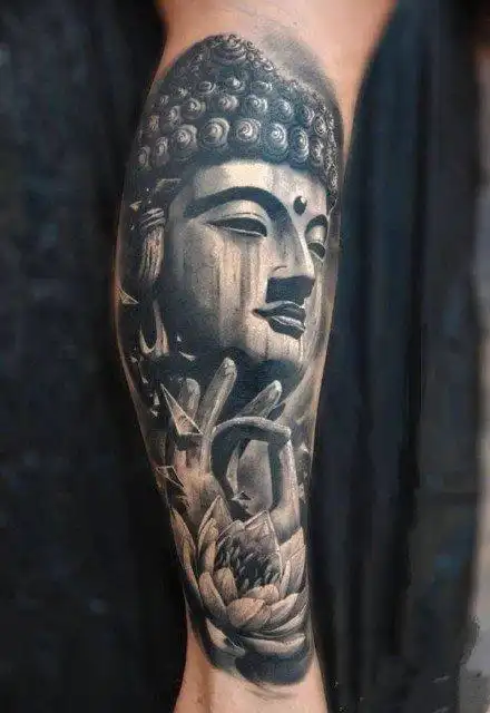 精选13款包小臂包小腿的佛像纹身图案1213