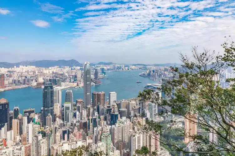 香港太平山顶港岛径1一段中环维多利亚港