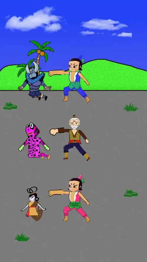 动漫#妖怪见到葫芦娃,吓的藏了起来