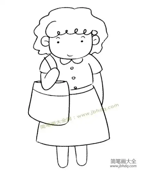 不同特征的妈妈_家庭人物-简笔画大全