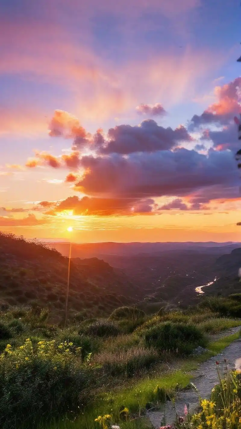 93ins风日落晚霞背景图95