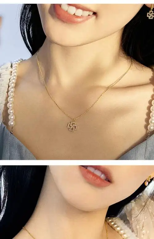 s925时尚银饰项链女锁骨链轻奢小众设计感2021年新款原创镶嵌 love