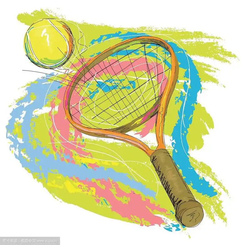 手绘网球拍