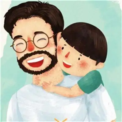 有关父爱的系列头像图片大全 手绘卡通父爱微信头像合集_卡通头像_美