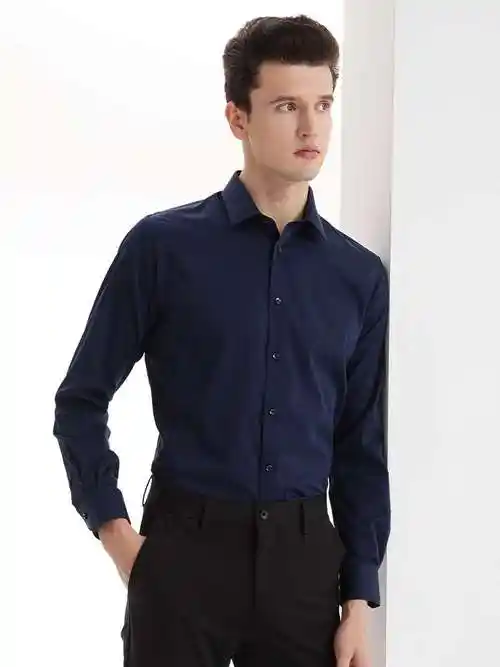 报喜鸟衬衣免烫男士商务白色长袖衬衫休闲新郎结婚衬衣纯棉正西装