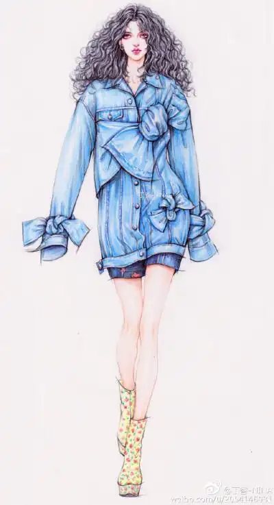 辉柏嘉48色水溶彩铅,120g复印纸转需#服装效果图##插画##手绘##手绘