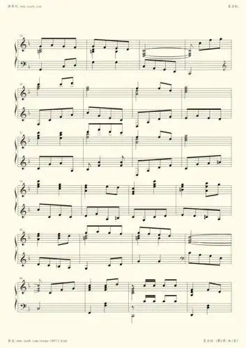 钢琴谱东方红钢琴独奏版