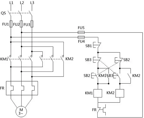 昌晖仪表给出的方法是将改为按钮互锁正反转控制电路,操作方法更方便.