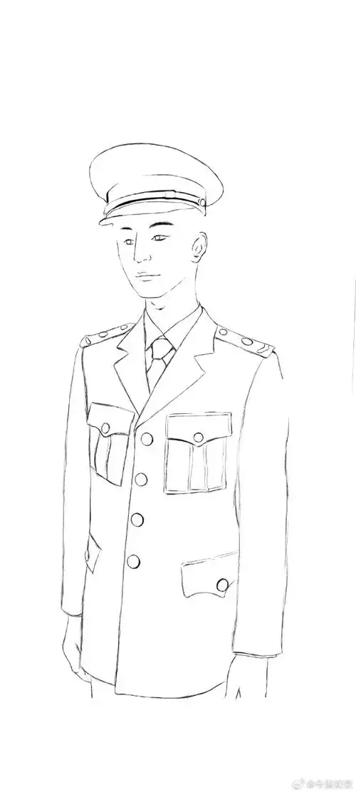 日常##画画##绘画#今天画了一个解放军.9393