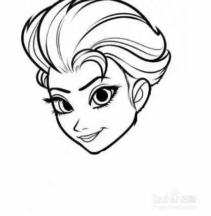 爱莎女王的简笔画怎么画是最简单的