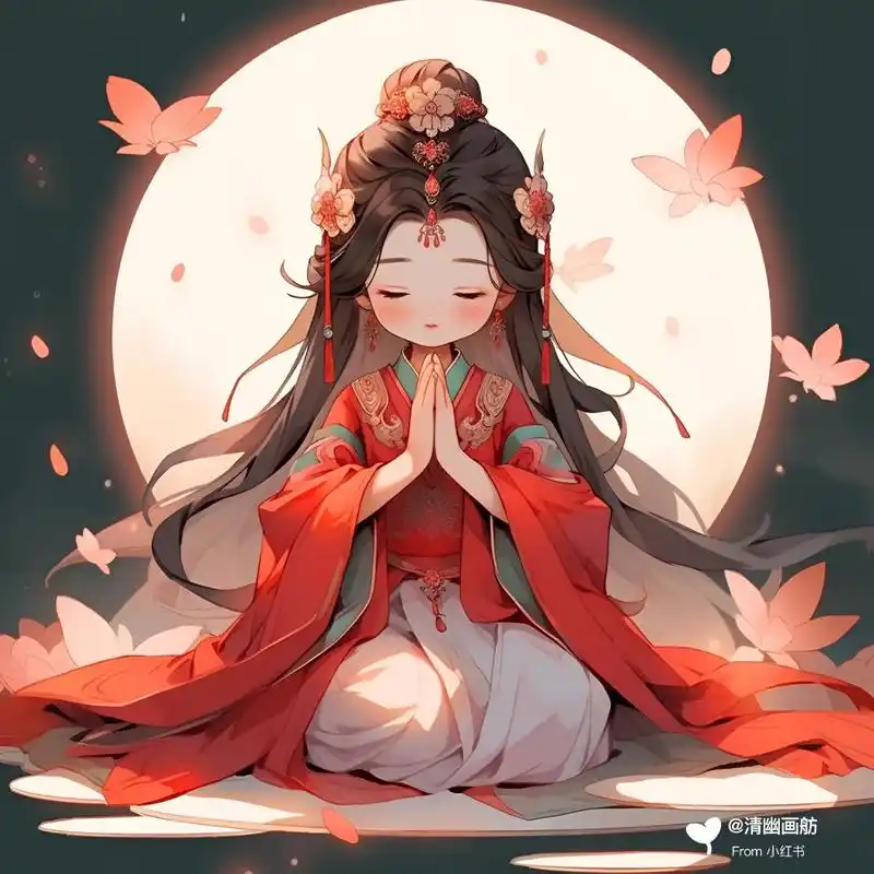 佛系头像|静心修行 #古风头像# #古风插画# #古風# #国潮插画# #国风