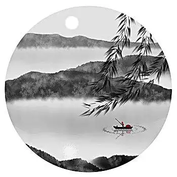 水墨山水禅意图片