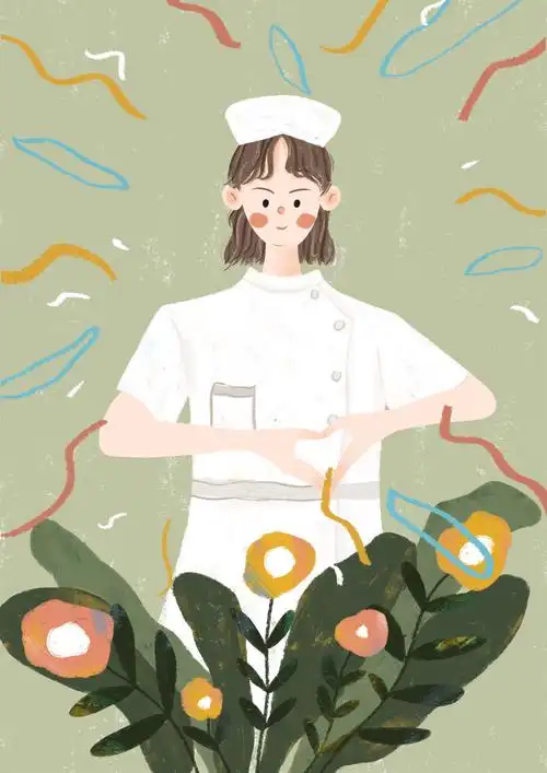 护士职业形象插画