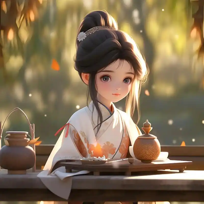 今天是喝茶的小姐姐,喜欢什么,自己随便挑.#古风头像 #萌系 - 抖音