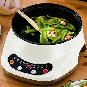 电炒锅家用一体式电炒菜炒锅多功能电锅电煮锅插电用不粘锅电热锅