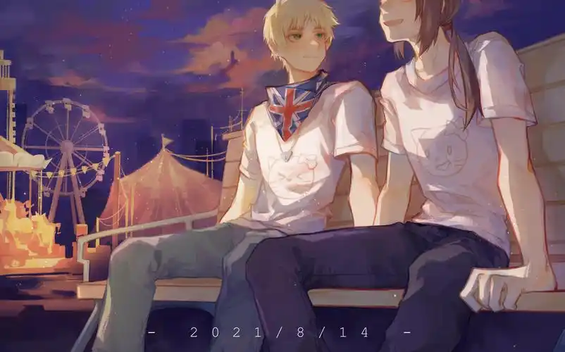 【procreate绘画】aph黑塔利亚-朝耀/好茶组 2021七夕快乐～园游会永