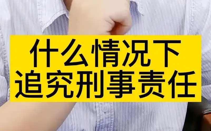什么情况下追究刑事责任