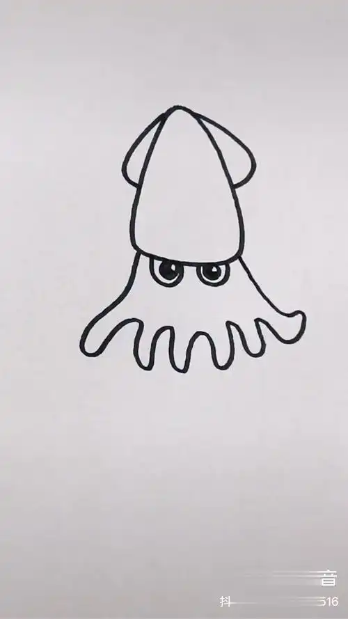 鱿鱼这样画超简单!一看就会!