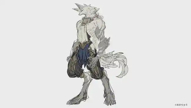 水彩之翼教你帅气狼人兽设画法教程