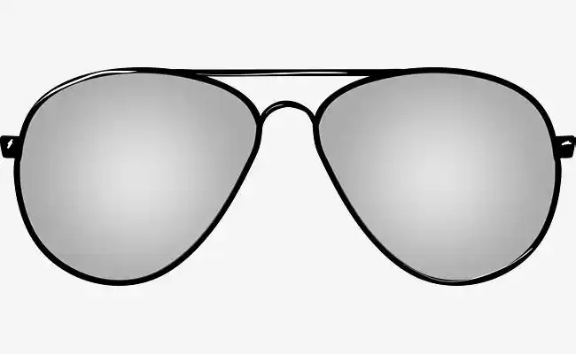 手绘黑框时尚简约眼镜免扣矢量素材