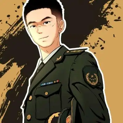 手绘动漫帅气军人头像图片