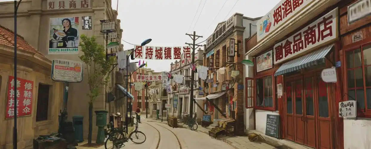 80年代的老上海街道