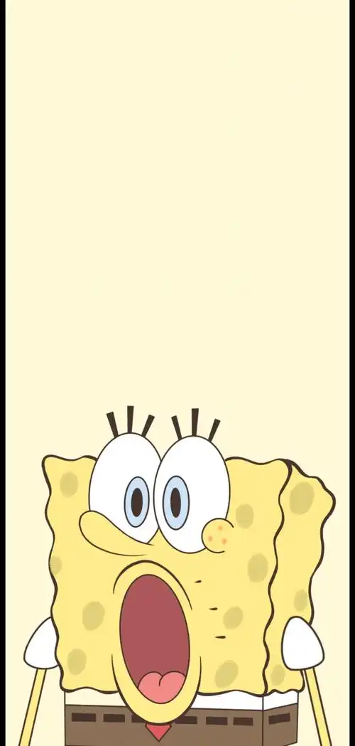 【手机壁纸】动漫 少女心 纯色背景 可爱海绵宝宝