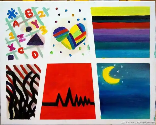 抽象画 我觉得还不算抽象 你看出来他画的各种情绪了吗?