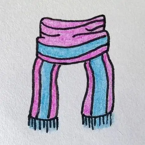 彩色的小帽子迷你的小棉袄可爱的小围巾这些暖暖的简笔画无一不让