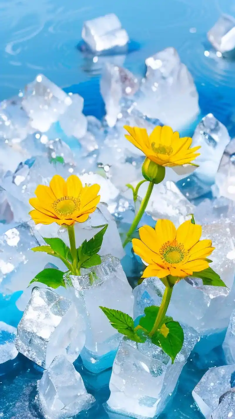 夏日清凉冰块壁纸来袭06 炎炎夏日,怎么能少了冰块壁纸来降降温呢?