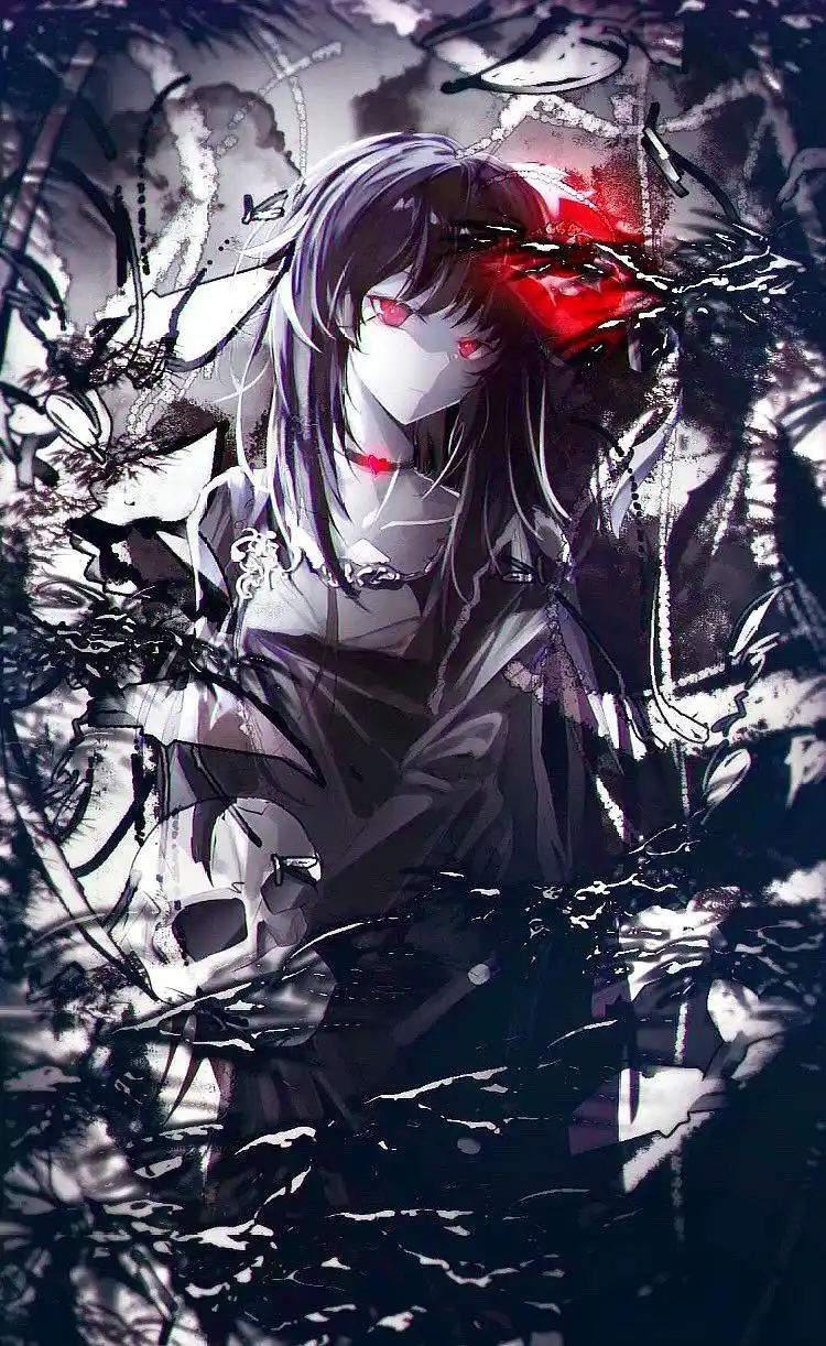 暗黑系动漫少女,你没回过头,也不知道我等过你多久