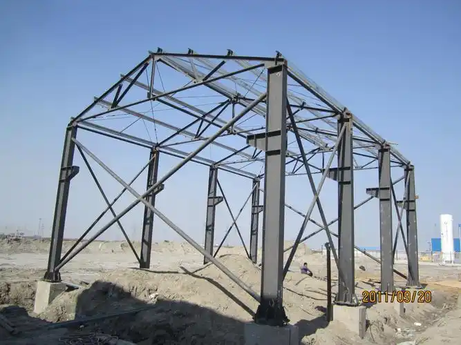 液氯罩棚钢架安装完成