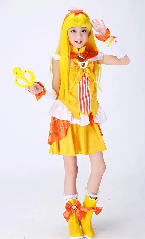 巴啦啦小魔仙演出服拉服装衣服儿童圣诞节表演套装女公主裙 蓝色全套