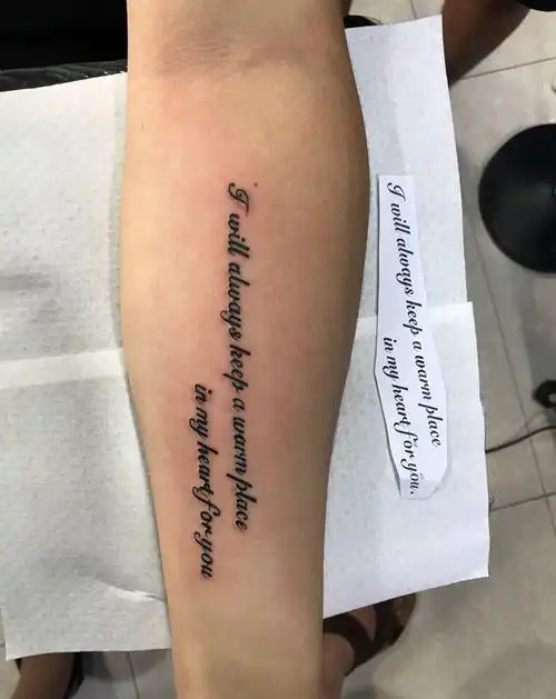 小臂内侧英文控纹身图片