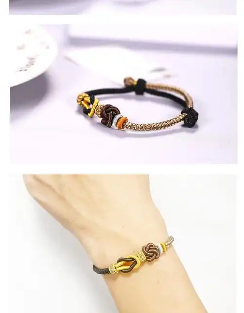 七夕情侣手绳手工编织文创创意编绳手链情人信物莫相离同心结手串