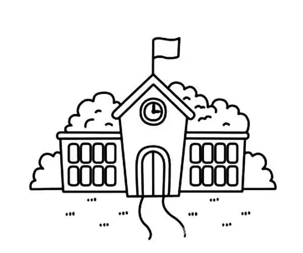 校园里的风景怎么画简笔画 简笔画图片大全-蒲城教育文学网