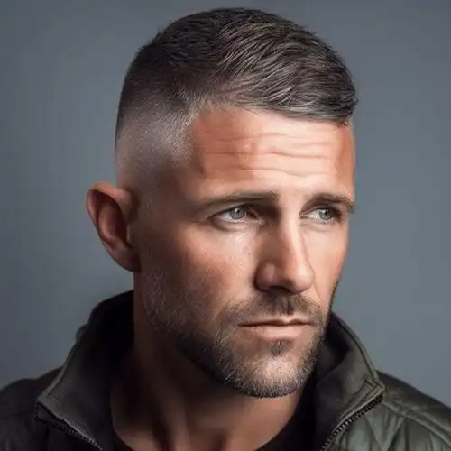 男人过了40岁,两侧铲短发型,焕发时尚新魅力