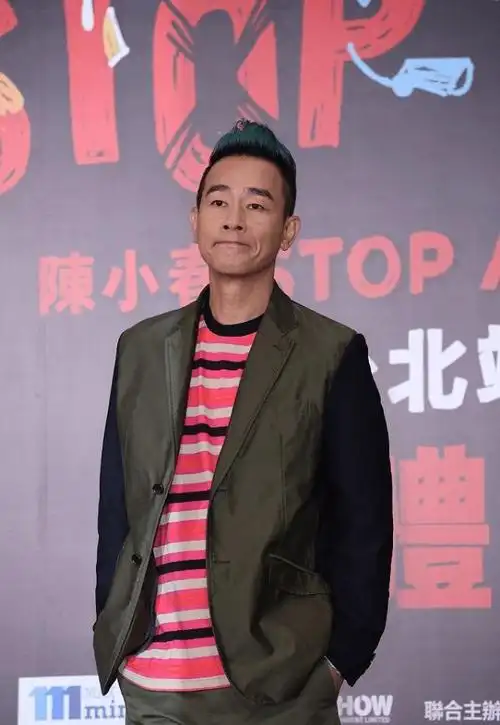 陈小春百变发型等你解锁头顶一点绿时尚又个性很有港仔范