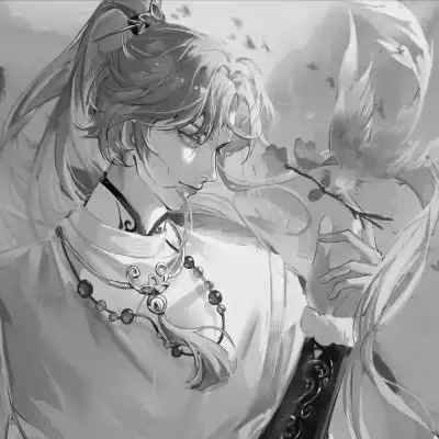 漫画古风男生头像黑白高清图片_男生动漫头像_头像屋