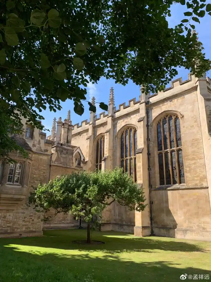 剑桥大学三一学院的院长和牛顿的苹果树.