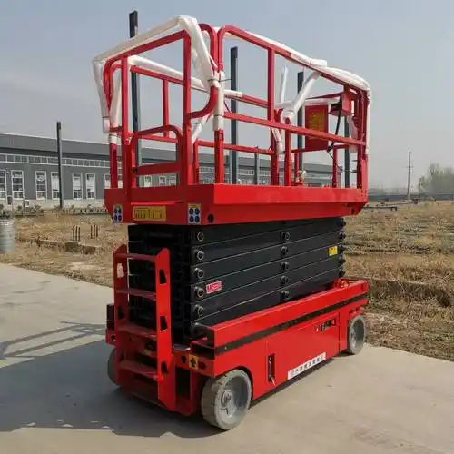 【青浦区剪叉全自行式升降机平台自行剪叉升降机电动高空维修举升机图