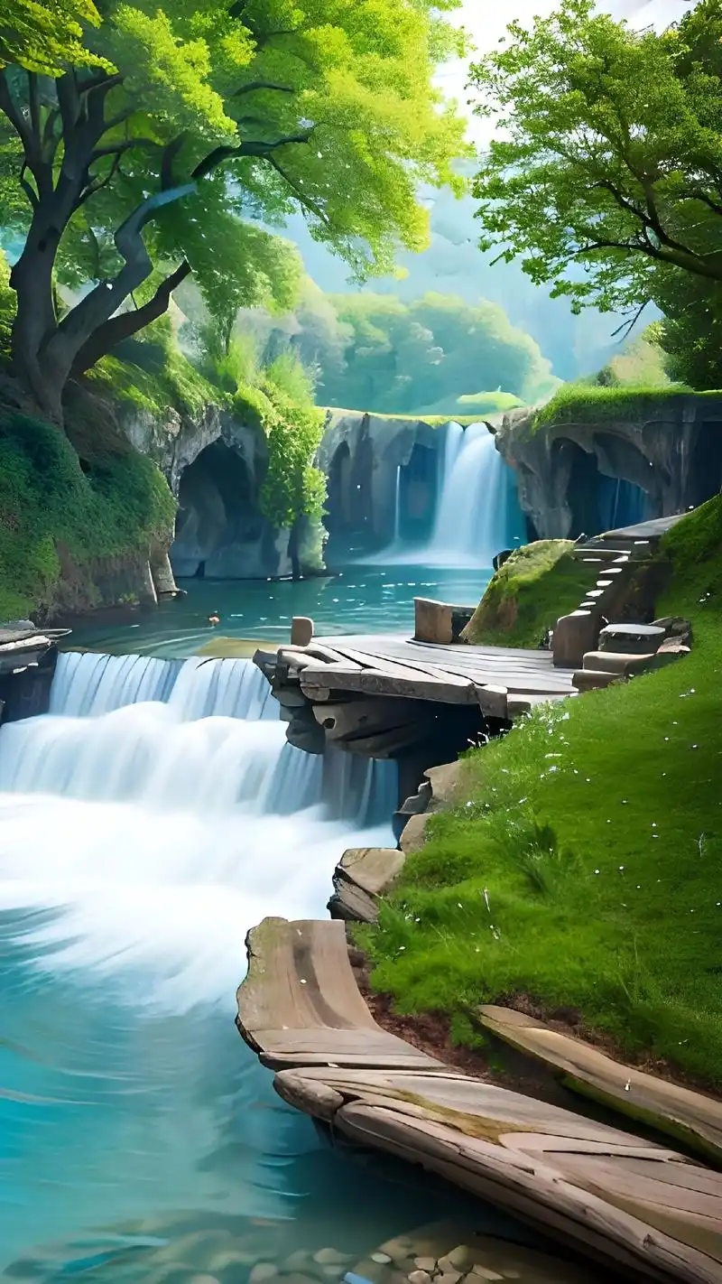 高清山水壁纸.#创作灵感 #美图分享 #治愈系 #好山好水好 - 抖音