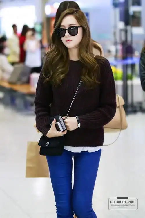 少女时代jessica郑秀妍机场街拍